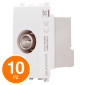 MAPAM Presa TV Derivata Sun-T5 SUN-F926BI Bianco - Confezione 10pz - mod. SUN-F926BI - Compatibile con Vimar ARKÉ