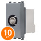 MAPAM Presa TV Derivata Sun-T5 SUN-F926GR Grigio - Confezione 10pz - mod. SUN-F926GR - Compatibile con Vimar ARKÉ