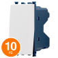 MAPAM Pulsante Unipolare Sun-T5 SUN-F905BI Bianco - Confezione 10pz - mod. SUN-F905BI - Compatibile con Vimar ARKÉ