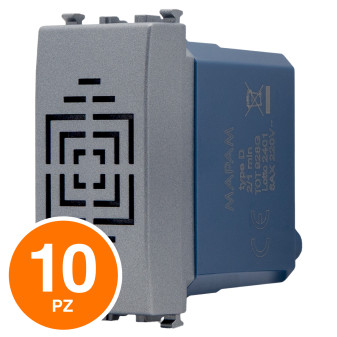 MAPAM Ronzatore Sun-T5 SUN-F928GR Grigio - Confezione 10pz - mod. SUN-F928GR - Compatibile con Vimar ARKÉ