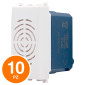 MAPAM Suoneria Sun-T5 SUN-F924BI Bianco - Confezione 10pz - mod. SUN-F924BI - Compatibile con Vimar ARKÉ