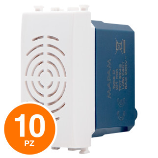MAPAM Suoneria Sun-T5 SUN-F924BI Bianco - Confezione 10pz - mod. SUN-F924BI - Compatibile con Vimar ARKÉ