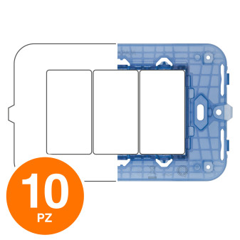 MAPAM Supporto Sun-T5 3P SUN-S9003 - Confezione 10pz - mod. SUN-S9003 - Compatibile con Vimar ARKÉ