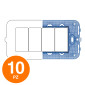 MAPAM Supporto Sun-T5 4P SUN-S9004 - Confezione 10pz - mod. SUN-S9004 - Compatibile con Vimar ARKÉ