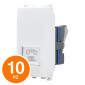 MAPAM Presa Telefonica Sun-T5 SUN-F923BI Bianco - Confezione 10pz - mod. SUN-F923BI - Compatibile con Vimar ARKÉ