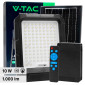 V-Tac VT-55W Faro LED 10W Faretto IP65 con Pannello Solare Sensore Crepuscolare Telecomando e Batteria Sostituibile - SKU 23438