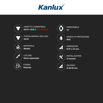 Kanlux ARGUS II CT-2115-AN Portafaretto Orientabile