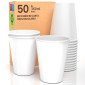 Bicchieri in Carta Riciclabile Colore Bianco da 360ml - Confezione da 50 Bicchieri