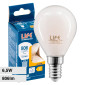 Life Lampadina LED E14 6,5W MiniGlobo P45 Filament in Vetro Milky - mod. 39.920258CM27 / 39.920258NM40