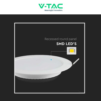VT-61024 Mini Pannello LED Rotondo Slim 24W SMD da Incasso V-Tac