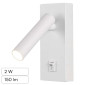 V-Tac VT-402 Lampada LED da Muro 2W SMD Applique da Lettura Orientabile con Interruttore Colore Bianco - SKU 10288 / 10289
