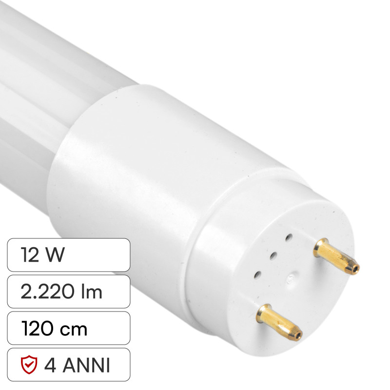 Tubo LED T8 G13 12W SMD 120cm in Vetro con Starter Kanlux