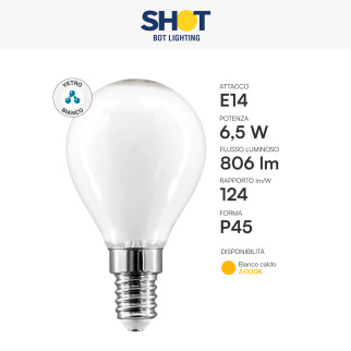 Acquista Bot Lighting Lampadina LED E14 6,5W MiniGlobo P45