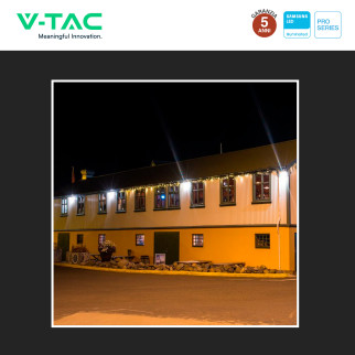 VT-44204 Faro LED 200W SMD Chip Samsung IP65 Colore Nero V-Tac