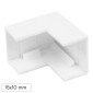 Elmark Angolo Esterno a L per 2 Canaline Passacavi 15x10mm in Plastica Bianca - mod. 56215101