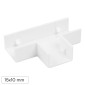 Elmark Angolo a T per 3 Canaline Passacavi 15x10mm in Plastica Bianca - mod. 56215103