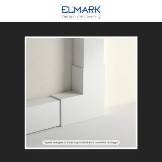 Elmark Angolo a L per Canaline Passacavi 15x10mm