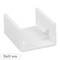Elmark Connettore Giunto per 2 Canaline Passacavi 15x10mm in Plastica Bianca - mod. 56215105