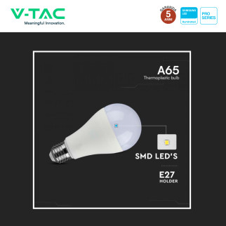 Lampadina LED E27 17W Goccia A65 SMD Chip Samsung V-Tac Pro
