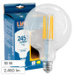 Life Lampadina LED E27 18W Globo G125 Filament in Vetro Trasparente - mod. 39.920387C27 / 39.920387C30 / 39.920387N40