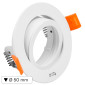 Kanlux DALLA DTO-W Portafaretto Rotondo Orientabile a Incasso con Portalampada per Lampadine GU10 Bianco - mod. 22437