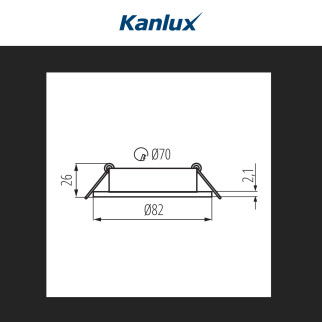 Kanlux DALLA DTO-W Portafaretto Orientabile con Portalampada