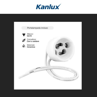 Kanlux DALLA DTO-W Portafaretto Orientabile con Portalampada