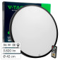 V-Tac VT-8630 Plafoniera LED Rotonda 36W SMD IP44 con Sensore di Movimento e Crepuscolare Colore Nero - SKU 76711