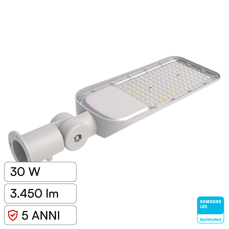 V-Tac VT-39ST Lampada Stradale LED Samsung SMD IP65 Grigio