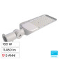 V-Tac VT-139ST Lampada Stradale LED 100W SMD Chip Samsung Lampione IP65 Colore Grigio - SKU 2120426
