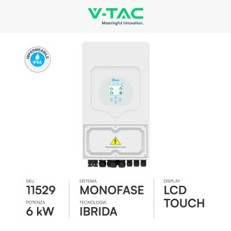 Inverter 6kW Monofase On-Grid / Off-Grid IP65 CEI 0-21 V-Tac
