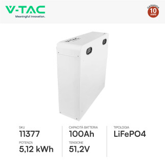 VT48100E-P2 Accumulatore 5kWh Impianti Fotovoltaici V-Tac
