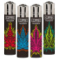 Clipper Micro Accendino a Pietrina Piccolo Ricaricabile con Fantasia Electric Weed - Serie da 4 Accendini
