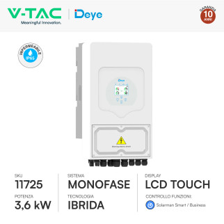 Set 9 Pannelli Fotovoltaici + Inverter 3,6kW + Batteria 5,12kWh V-Tac