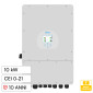 V-Tac Deye Inverter Fotovoltaico Trifase Ibrido On-Grid / Off-Grid 10kW 10 Anni Display LCD Certificato CEI 0-21 - SKU 11542