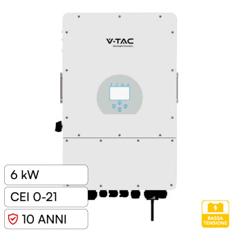 Inverter 6kW Trifase LCD IP65 Pannelli Fotovoltaici V-Tac