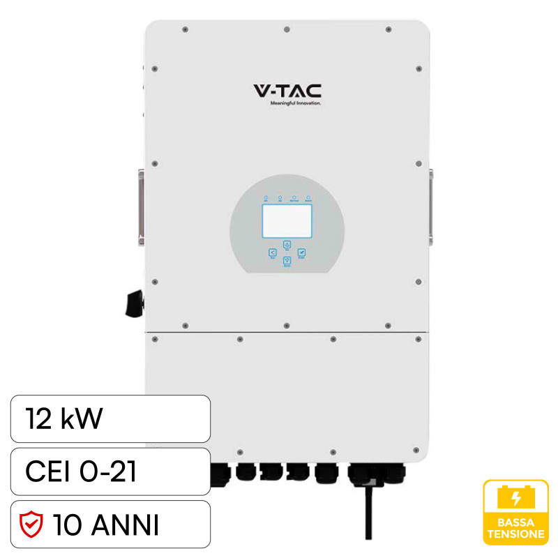Inverter 12kW Trifase LCD IP65 Pannelli Fotovoltaici V-Tac
