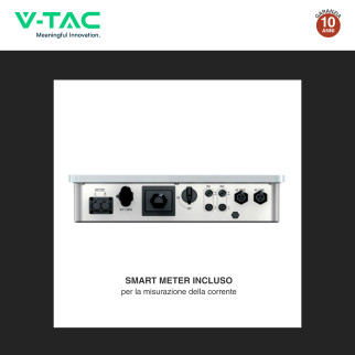 V-Tac Inverter Monofase Ibrido On-Grid / Off-Grid 5kW IP65