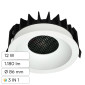 V-Tac Faretto LED COB 12W Da Incasso Rotondo con Paralume a Nido d'Ape CCT Changing Color 3in1 Colore Bianco - SKU 23672