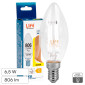 Life Lampadina LED E14 6,5W Candela C35 Filament Bianco in Vetro Trasparente - mod. 39.922523C27 / 39.922523C / 39.922523N