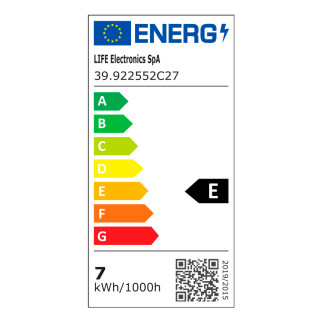 Life Lampadina LED E27 7W Goccia A60 Filament Bianco