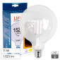 Life Lampadina LED E27 11W Globo G125 Filament Bianco in Vetro Trasparente - mod. 39.922589C27