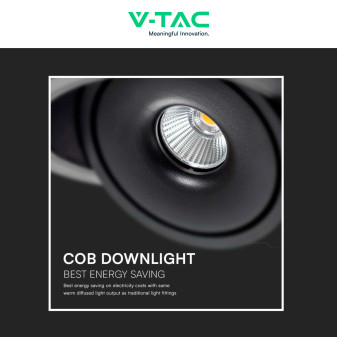 V-Tac Faretto LED COB 12W Incasso Rotondo Orientabile CCT
