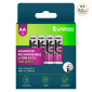 Uniross 1500 Series Pile Litio Stilo AA HR6 Mignon 1400mAh 1,5V Ricaricabili Cavo USB-C Indicatore LED - Blister da 4 Batterie