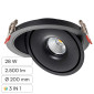 V-Tac Faretto LED COB 28W Da Incasso Rotondo Orientabile Fascio Luminoso 25° CCT Changing Color 3in1 Colore Nero - SKU 10582