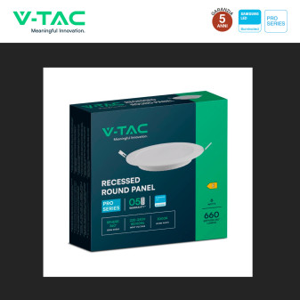 V-TAC PRO VT-61006 Mini Pannello LED Rotondo 6W SMD da Incasso