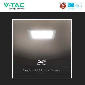 V-TAC PRO VT-61012 Mini Pannello LED Quadrato 12W SMD da Incasso