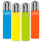 Clipper Micro Accendino a Pietrina Piccolo Ricaricabile con Fantasia Fluo Mix - Serie da 4 Accendini
