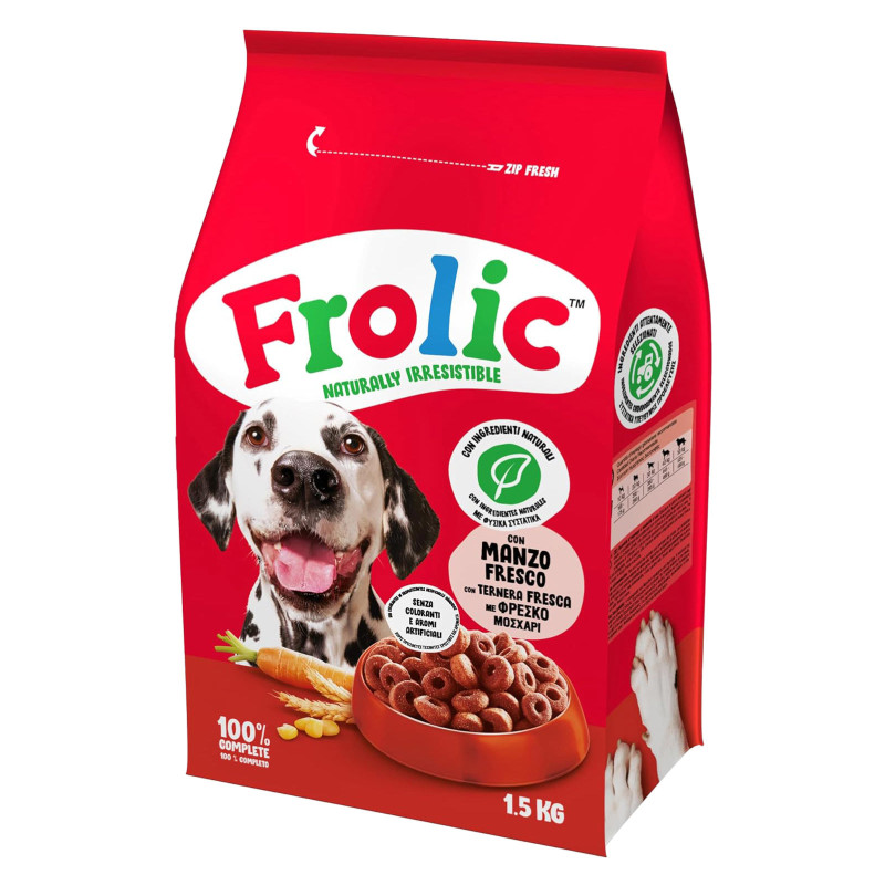 Cibo Semi Umido per Cani Frolic con Manzo Fresco