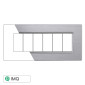 ETTROIT SOLAR PLACCA ALLUMINIO 6P SILVER LUCIDO - Mod. MT86617 - Compatibile con BTicino MATIX